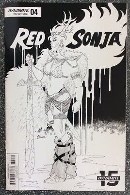 Red Sonja #4 Amanda Conner B&W 1:20 Variant