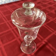 Zwiesel Glas Germany Hand Blown Large Footed Apothecary Jar Urn with Lid 7”