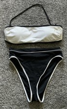 Victoria s Secret White/Black Bikini Set - Size M - EUC