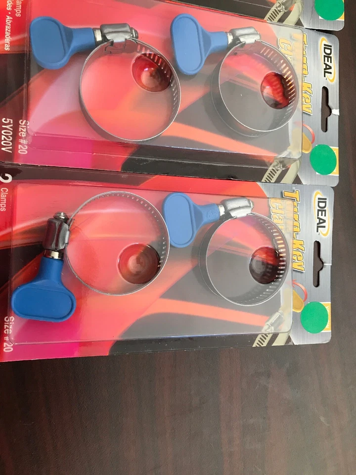 Lote de 4 abrazaderas de manguera llave en mano IDEALES acero inoxidable 3/4" - 1-3/4" 2-Pac 807Y20052 Foto 2 de 4