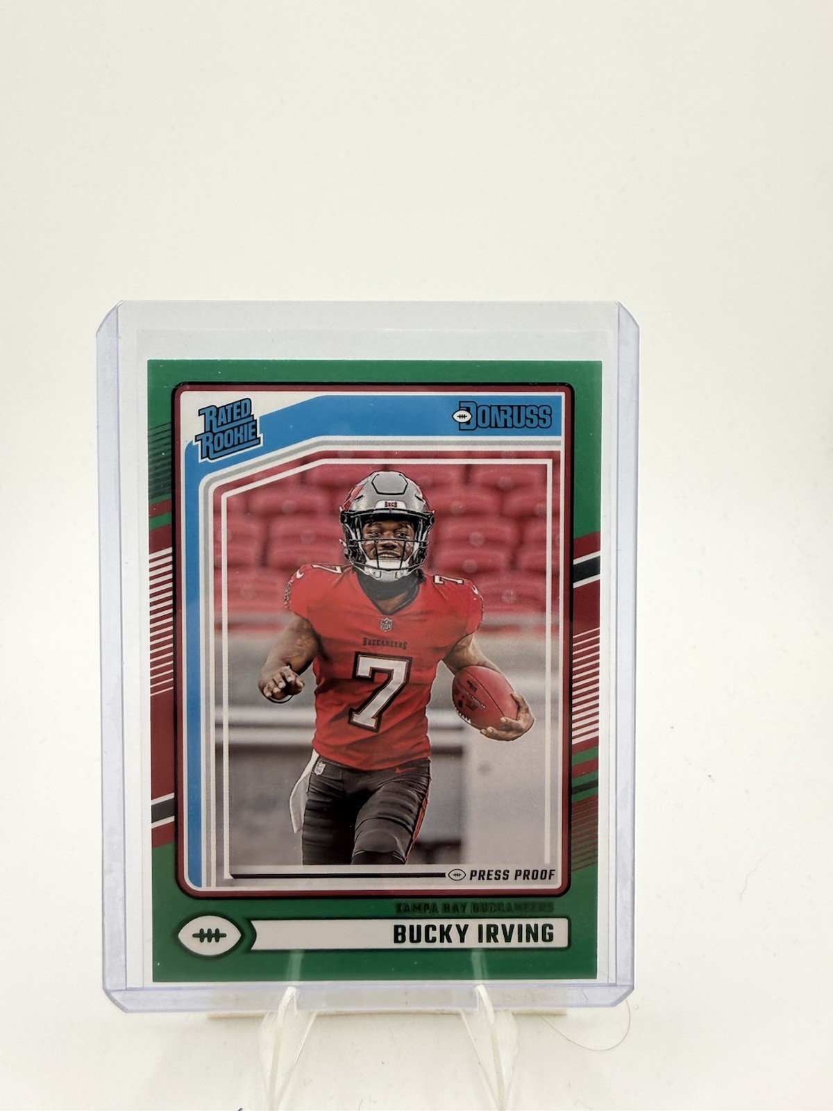Bucky Irving Panini Donruss #301 Press Proof Green