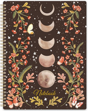 Spiral Notebook - Notebooks Spiral Bound with Back Pocket, Lined Journal Noteboo
