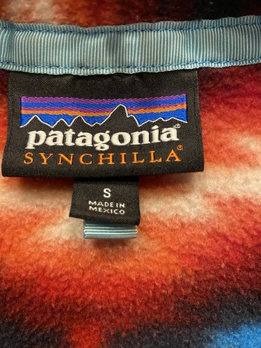 Patagonia Synchilla Damen Pullover Jacke Mehrfarbig Azteken Langarm Größe S - Bild 5 von 5