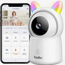 WiFi Security Camera for Baby Monitor-1080P Pan/Tilt 2.4G Pet Camera w/Motion De