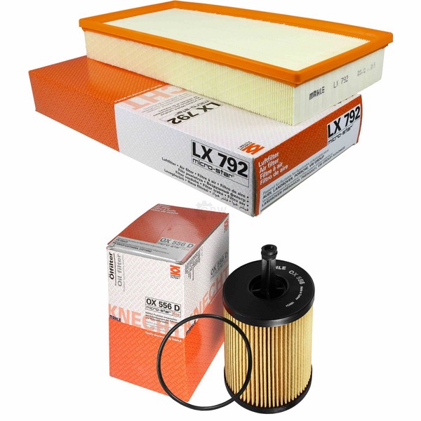 Mahle / Knecht Set Filterpaket Luftfilter LX 792 ÖLfilter OX 556D-image