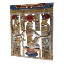 Egyptian Wall Picture - 26.5 x 23.5 cm Frame with Pharaohs Hieroglyphs - Ant...