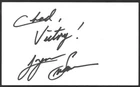 Lynn Swann autograph signed 3 x 5 inch index card
