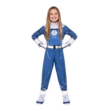 DISNEY STORE MARVEL THE FANTASTIC 4 INVISIBLE WOMAN COSTUME FOR KIDS SIZE 7/8