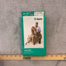 Juzo Womens Size IV Beige 20-30 mmHg Compression Stockings open toe