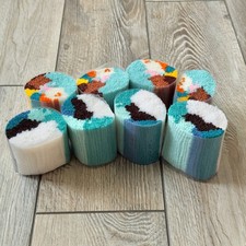 Multicolor Pre-Cut Latch Hook Yarn Lot of 8