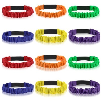 12Pcs 3 Legged Race Bands,Elastic Tie Rope Resistance Bands for Relay Race Ga...