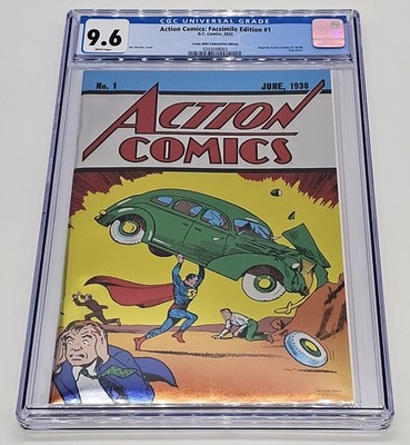 ACTION COMICS: FACSIMILE FOIL #1 COMIC MINT CONVENTION EDITION CGC 9.6