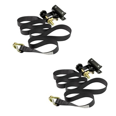 2X Ladder Rack Ratchet Straps 1.5''W x 7.5''L For Round Tube Mount Truck w/ J-Hook