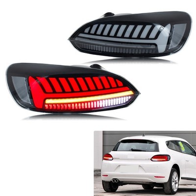 LED Tail Lights for Scirocco 3 TSI TDI R 2009-2014 Black Rear Lamps Assembly