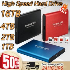 Disque dur externe 16 To USB 3.2 type C SSD mobile, fonctionnement silencieux pour PC et Mac