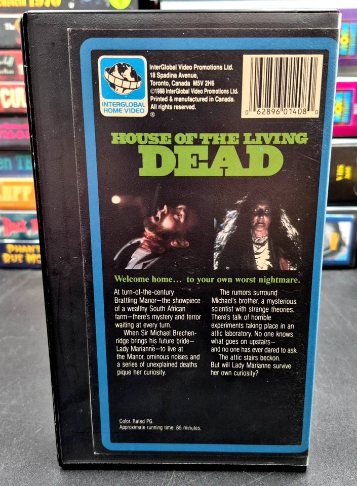 HOUSE OF THE LIVING DEAD VHS INTERGLOBAL 1974 HORROR Sally Field VG - Image 2 of 3