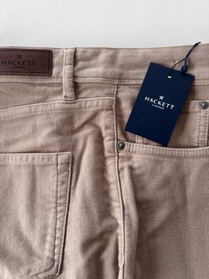 Hackett London, softe Stretch-Chino, Schnitt ''Trinity'', Gr. 34, neu, beige