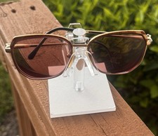 Vintage BerDel Steroflex Sunglass Frames Only Bronze Marble Oval Metal 55-15-130