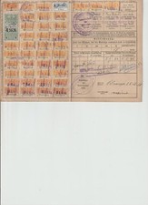 DR - Rheinprovinz # 2 Versicherungskarte Quittungskarte mit Beitragsmarken 1916