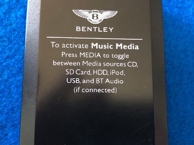 2012 BENTLEY CONTINENTAL  MEDIA VOLUME CONTROL REMOTE FACTORY OEM