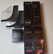 Sevich Hair Building Fibers Light Brown x2 - Hair Spray x2 - Applicator And Comb