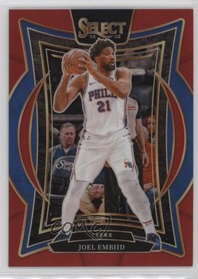 2024-25 Panini Select Concourse Red Prizm 83/199 Joel Embiid #6 1l1a