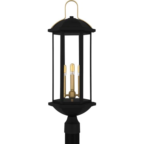 Quoizel CFD9010 Crestfield 3 Light 28" Tall Post Light - Black - Picture 1 of 7