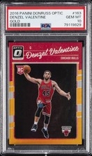 2016 PANINI DONRUSS OPTIC GOLD #163 DENZEL VALENTINE 1/10 PSA 10