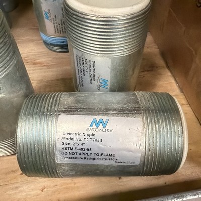 Matco-Norca DNTT084 Dielectric Nipple 2'' Galvanized Steel 300 PSI MNPT
