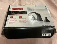 DELTA FLYNN Blk Matte 35768LF-BL bathroom faucet NEW 6-16 widespread 2 handle