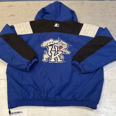 Vintage 90s NCAA Starter Kentucky Wildcats 1/2 Zip Pullover Hooded