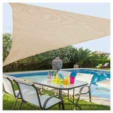 VELA TELO PARASOLE 3,6 X 3,6 MT TENDA TRIANGOLARE OMBREGGIANTE GIARDINO TESSUTO