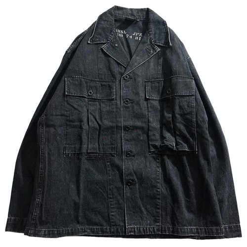 Orslow, orSlow US Army M-43 Black Denim Jacket Size 4 Made in Japan Vintage F/S
