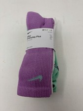 Nike Men  s Crew Sock 8-12 Large New Purple, White, Green