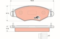 Bremsbelagsatz FÜR Peugeot 206 SchrÄGheck (2A/C) - TRW GDB1500