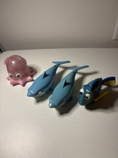 Rare Disney Pixar Finding Nemo Water Toy Lot Of 4 McDonald's 2003 Happy Meal