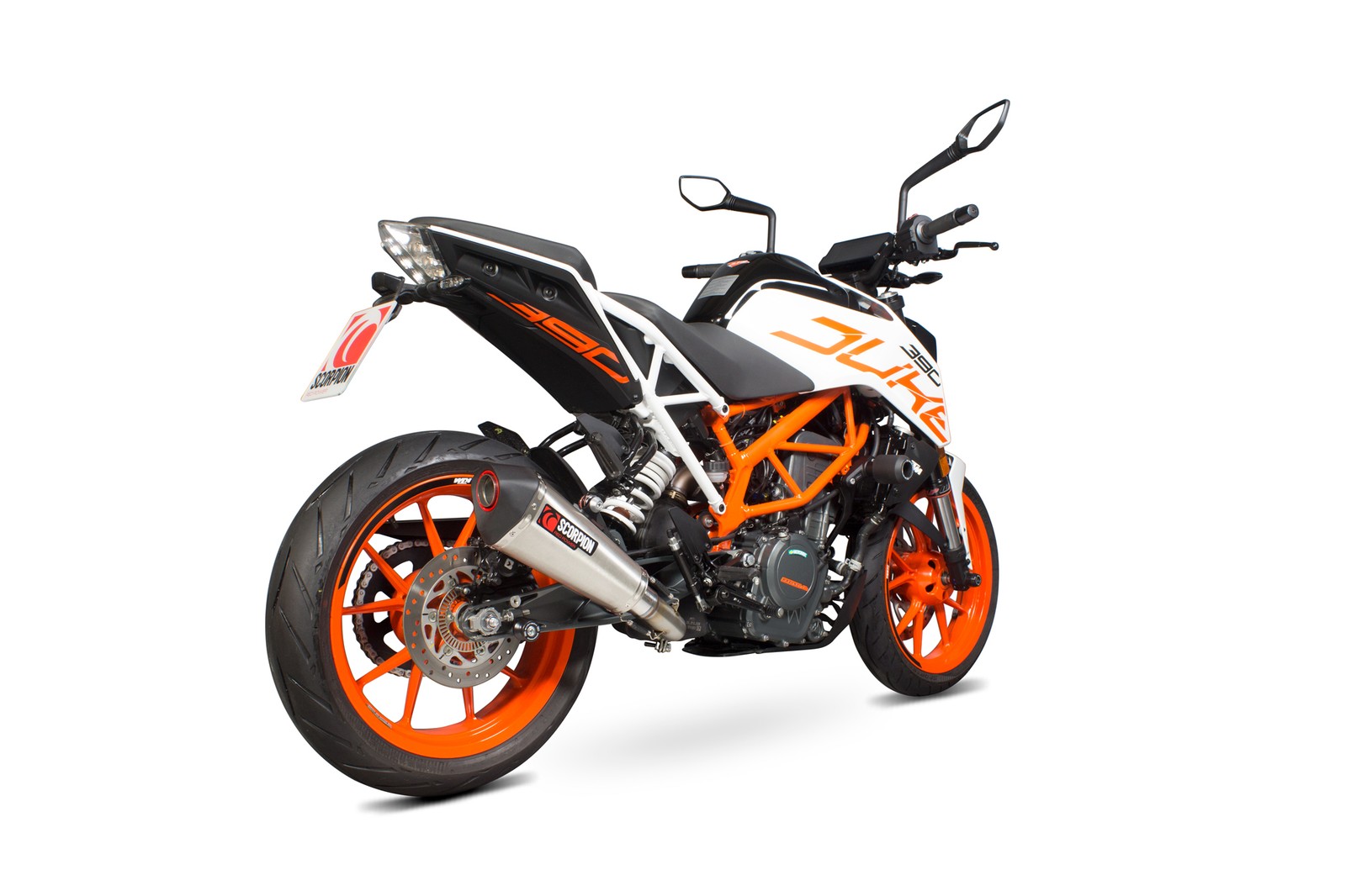 KTM Duke 390 17-20 Scorpion Exhaust Serket Taper Brushed SS Slip-on RKT83SEO