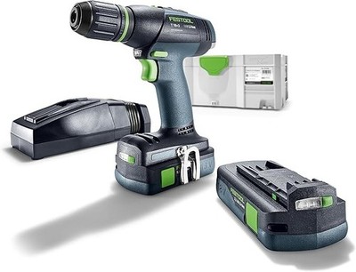 Festool Akku Bohrschrauber T 18+3 Li im T-LOC mit 2 x 3,1 Ah Akku 575596