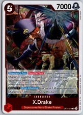 X.Drake OP14-016 The Azure Sea's Seven Rare One Piece Near Mint