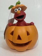    Sesame Street Elmo Pumpkin Halloween 9  Figurine New So Cute Brand New 