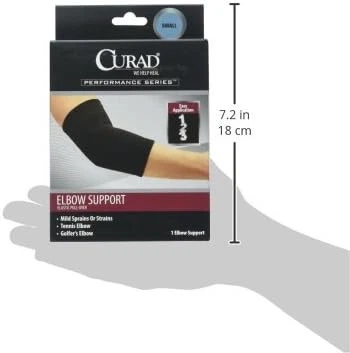 Soporte de codo elástico Curad negro pequeño Foto 3 de 3