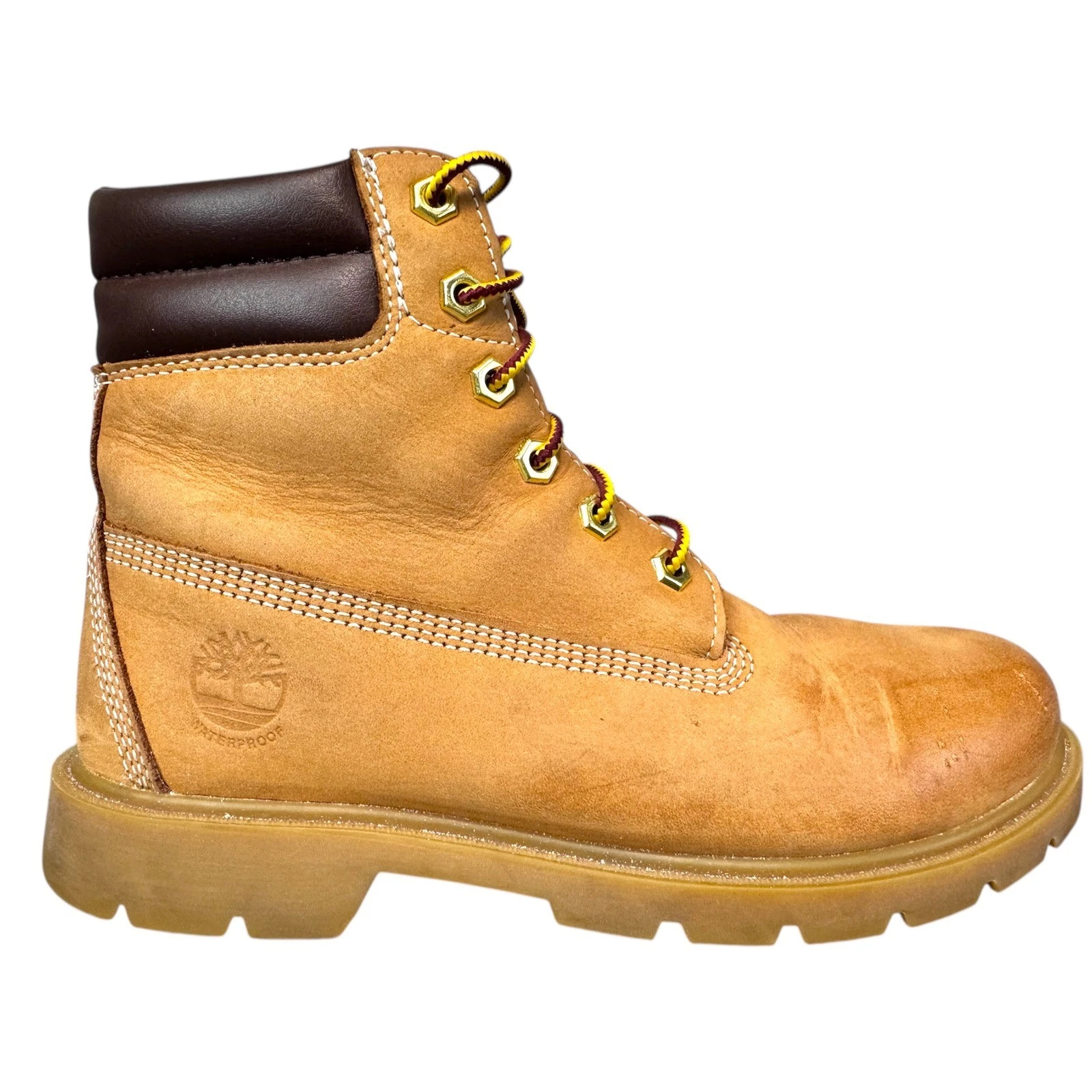 Timberland Linden Woods 6-Inch Waterproof Boots Hiking Walking Wheat Size 7.5