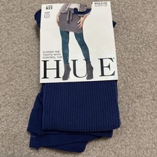 Hue Women's Classic Rib Control Top Tights Size 2