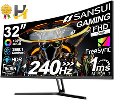 32" Curved Gaming Monitor 240Hz 1ms FHD 1080p PC Computer Screen ES-G32C3F