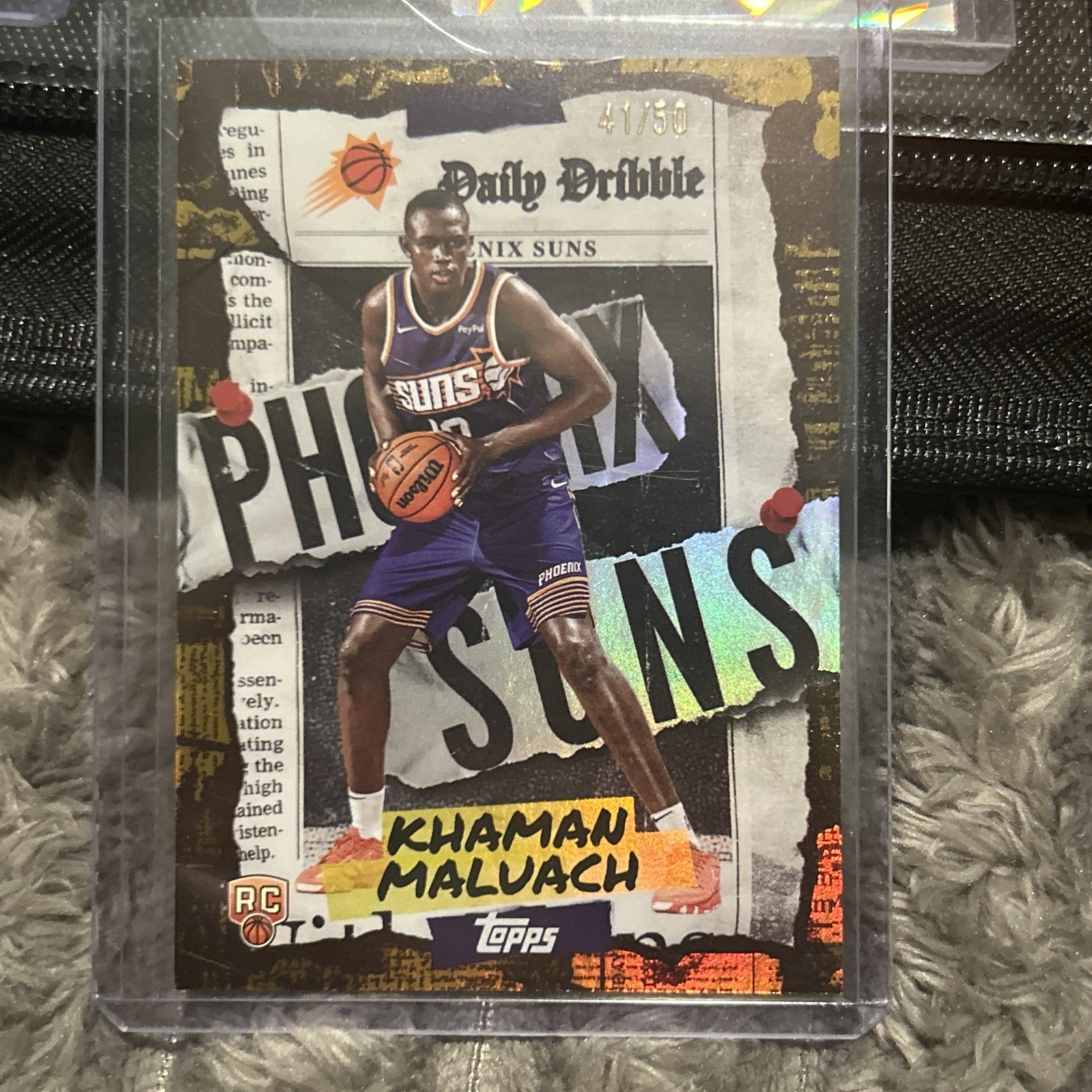 2025-26 Topps Basketball Khaman Maluach Daily Dribble Gold Rainbow /50 Suns