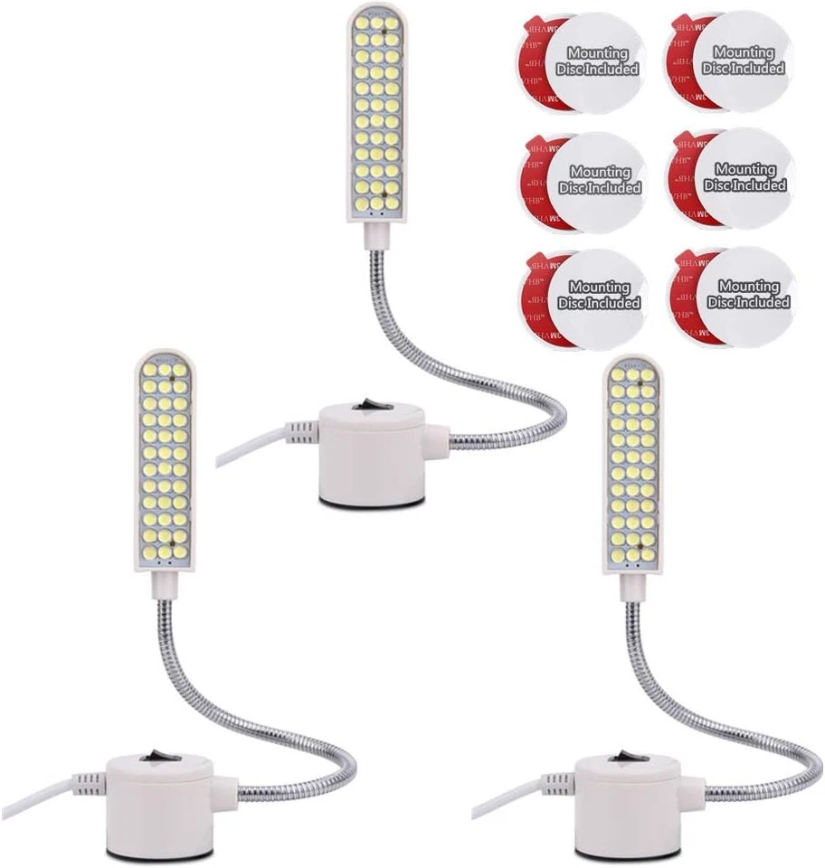 HARMIEY Sewing Machine Light (36LED) Gooseneck Work Light with Magnetic Mounting Base, W