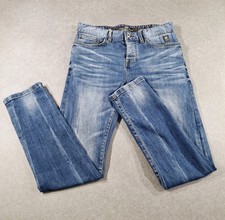 Jeans uomo Crosshatch serie FiftyFive W30 L30 slim bottone mosca elasticizzato conico