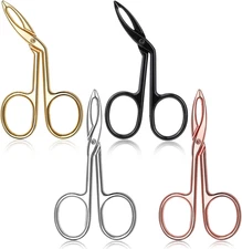 Stainless Steel Eyebrow Tweezers and Scissors Set for Men and Women