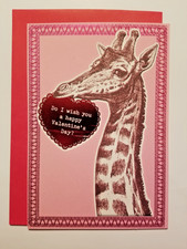 Humorous Valentine's Day Greeting Card Giraffe Heart Shoebox