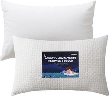 Toddler Pillow for 2-5 Year Olds,Organic Cotton Toddler Crib Pillow with Washabl